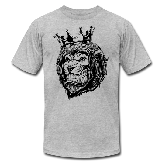 Lion Crown T-Shirt - heather gray