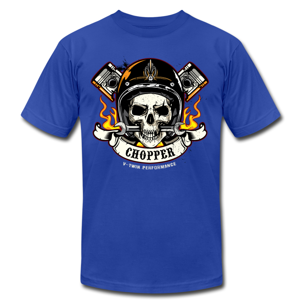 Chopper Skull T-Shirt - royal blue