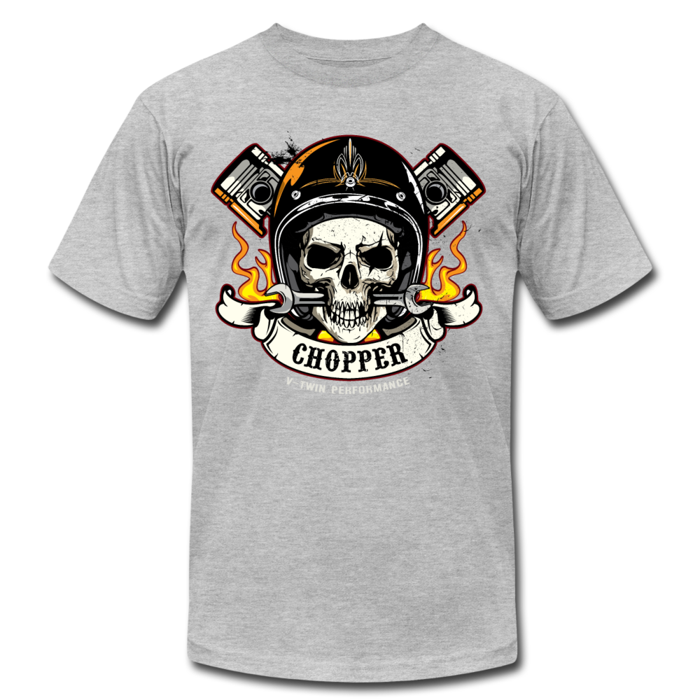 Chopper Skull T-Shirt - heather gray