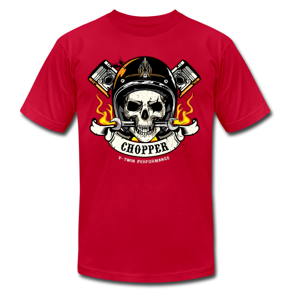 Chopper Skull T-Shirt - red