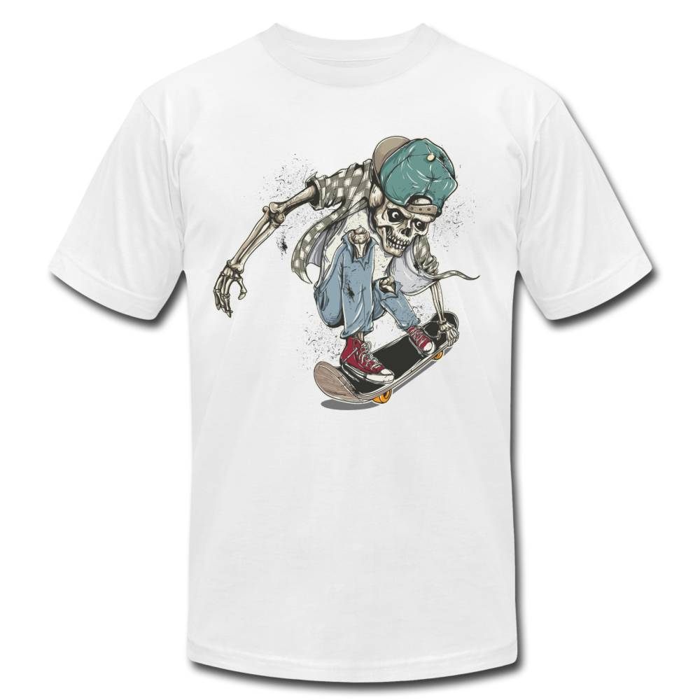 Skater Skeleton T-Shirt - white