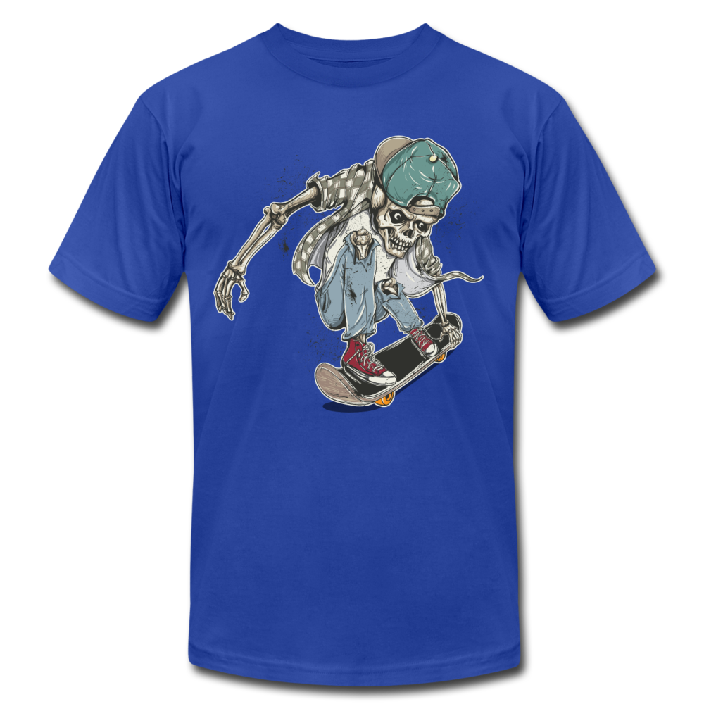Skater Skeleton T-Shirt - royal blue