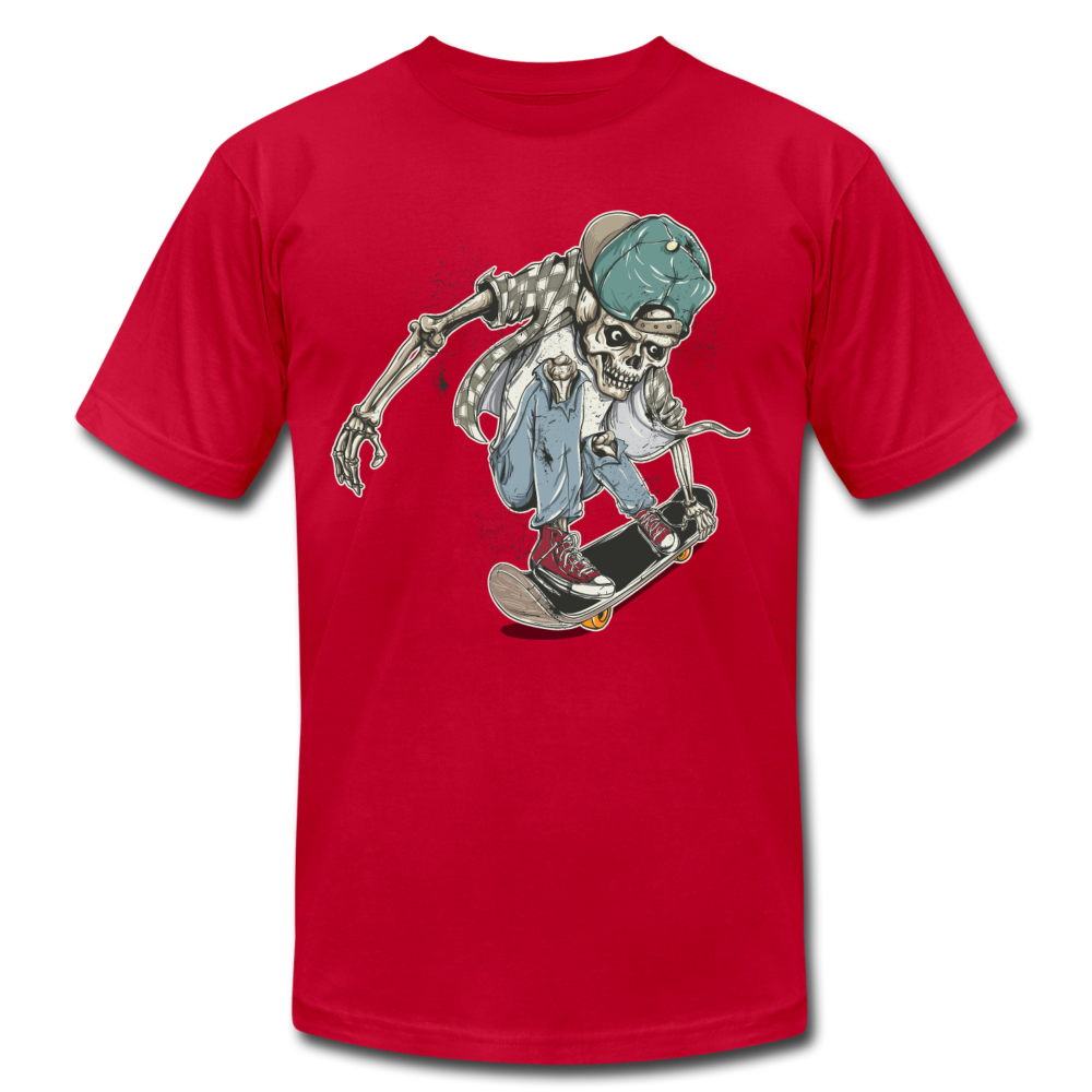 Skater Skeleton T-Shirt - red