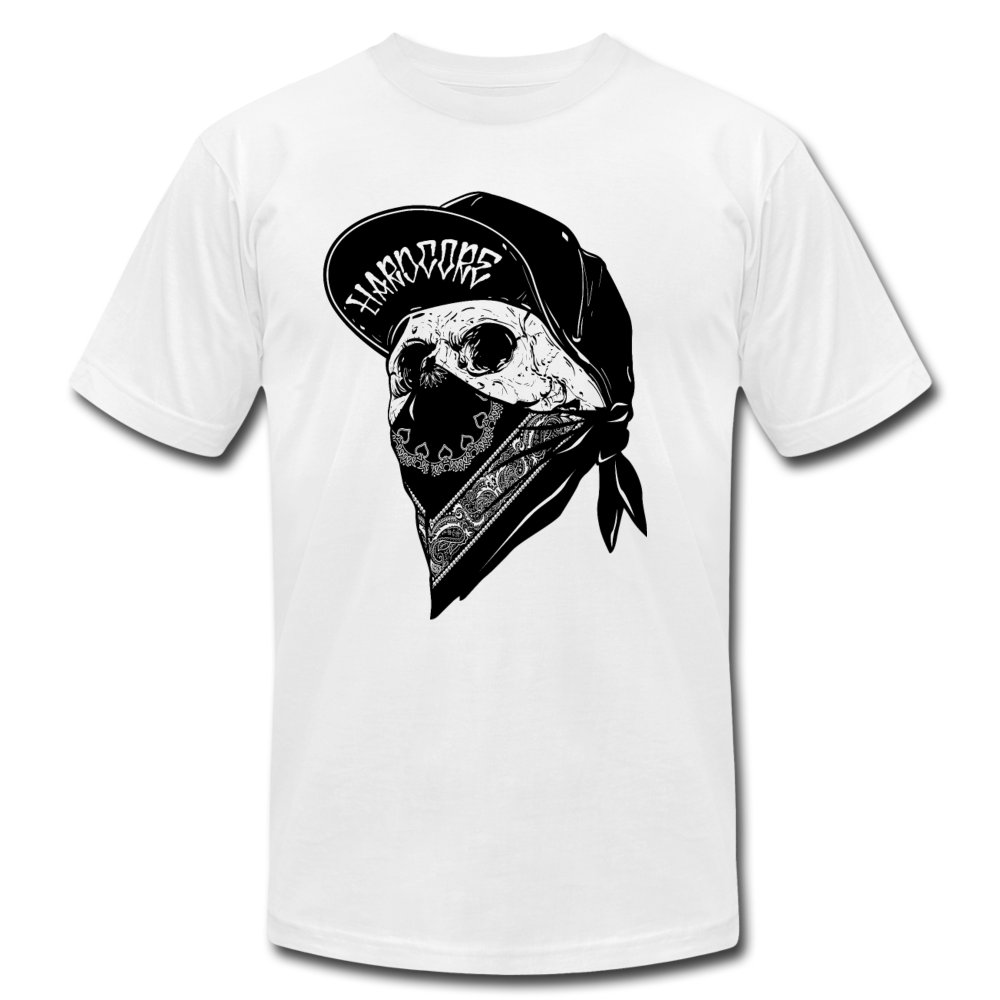 Hardcore Gangster Skull T-Shirt - white