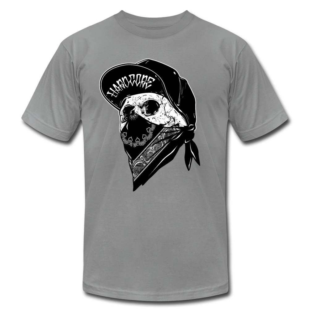 Hardcore Gangster Skull T-Shirt - slate