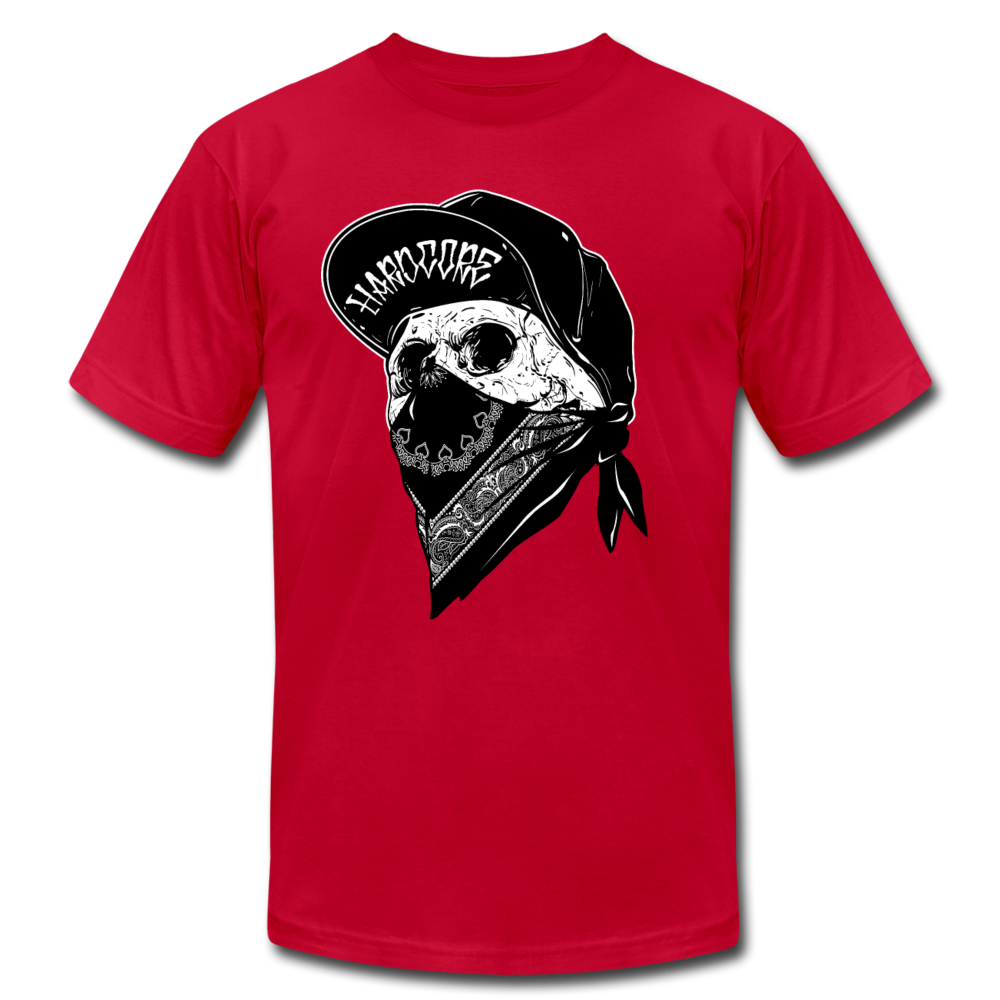 Hardcore Gangster Skull T-Shirt - red