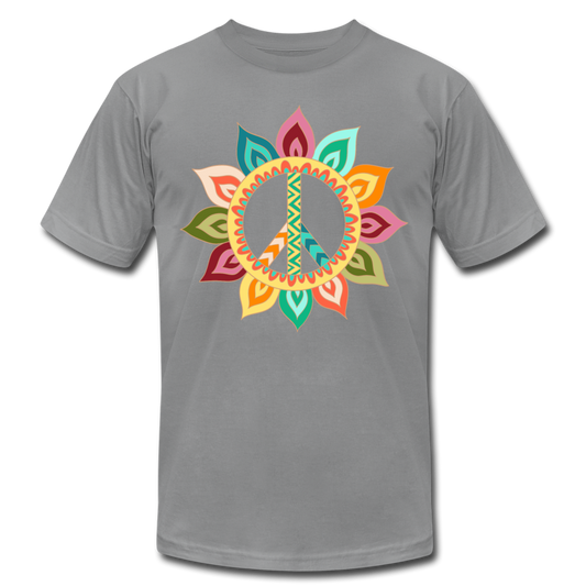 Floral Peace Sign T-Shirt - slate