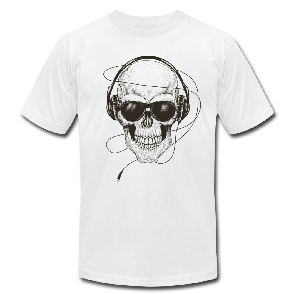 Skull Headphones T-Shirt - white