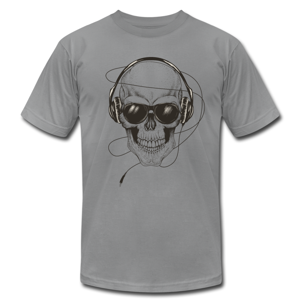 Skull Headphones T-Shirt - slate