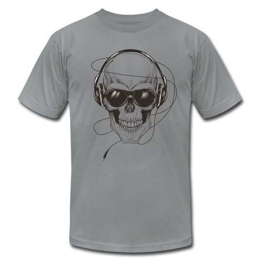 Skull Headphones T-Shirt - slate
