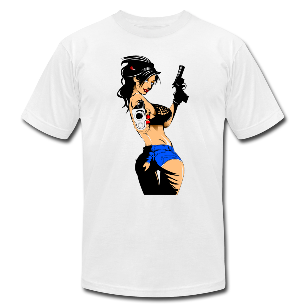 Girl with Guns T-Shirt - white