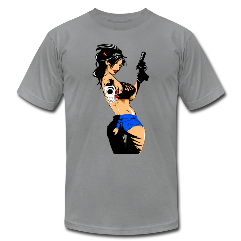 Girl with Guns T-Shirt - slate