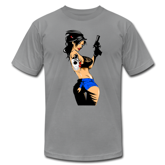 Girl with Guns T-Shirt - slate