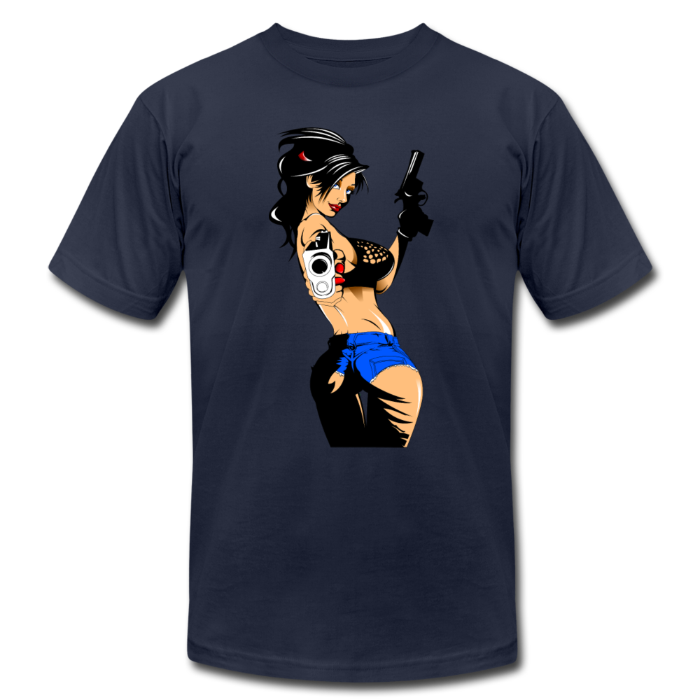 Girl with Guns T-Shirt - navy
