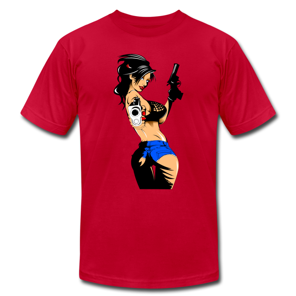Girl with Guns T-Shirt - red