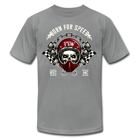 Born for Speed Racer Skull T-Shirt - slate