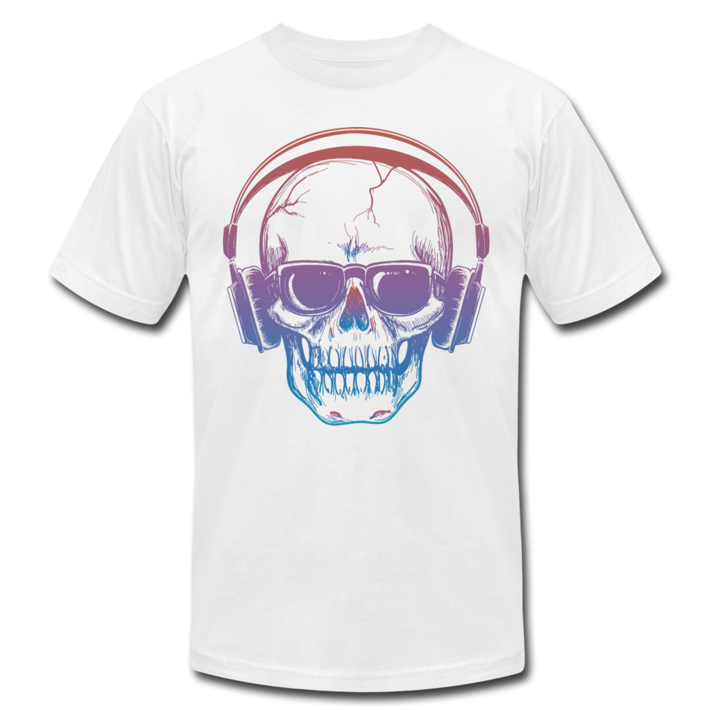 Skull Headphones T-Shirt - white