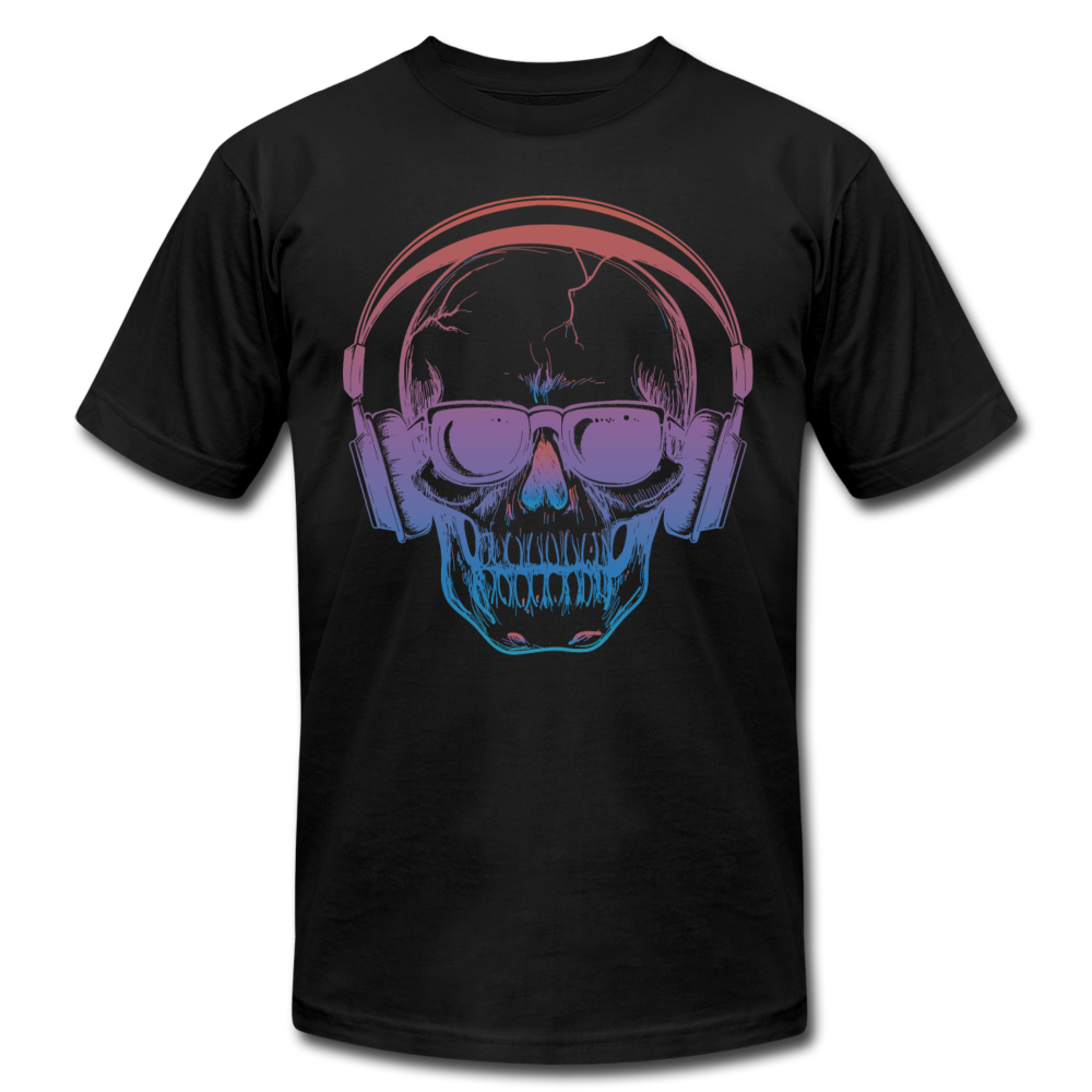 Skull Headphones T-Shirt - black