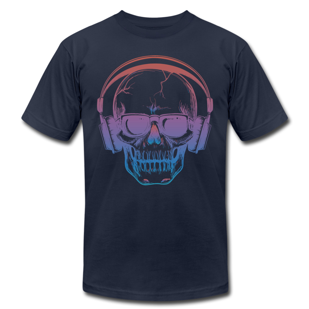 Skull Headphones T-Shirt - navy