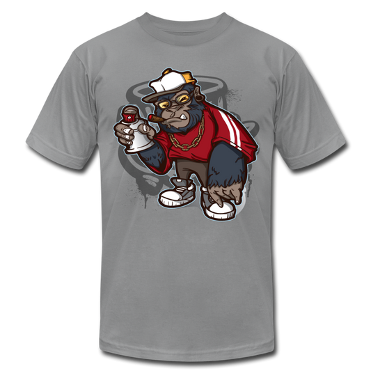 Hip Hop Gorilla Graffiti Artist T-Shirt - slate