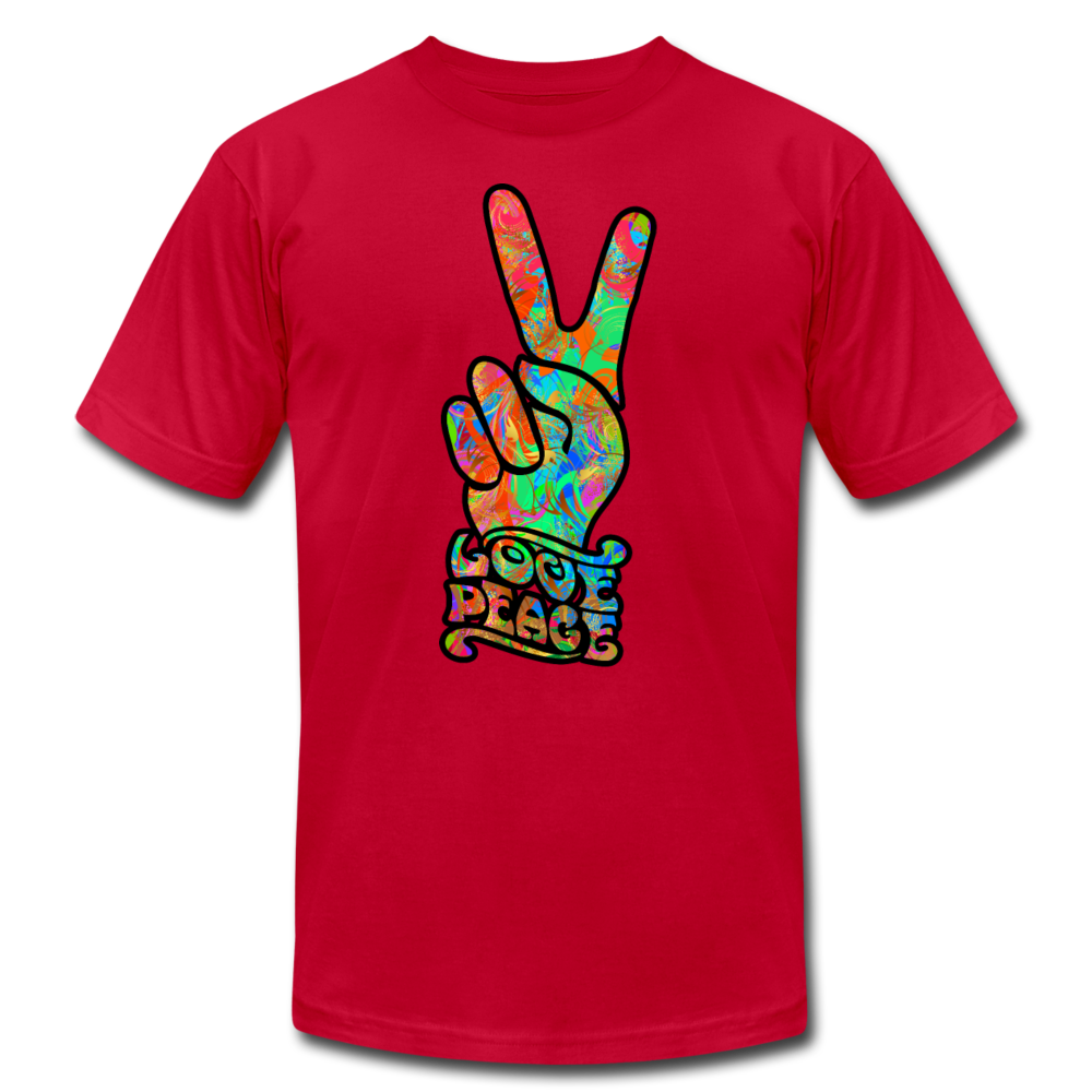 Hippie Love Peace T-Shirt - red