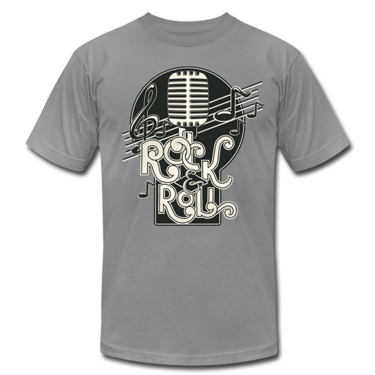 Rock & Roll Microphone T-Shirt - slate