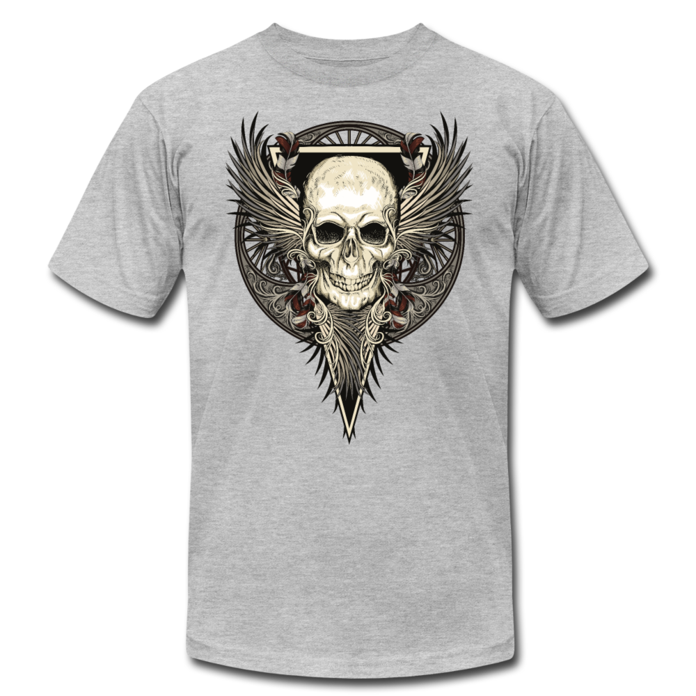 Skull Wings T-Shirt - heather gray