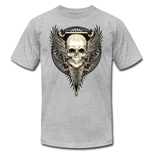 Skull Wings T-Shirt - heather gray