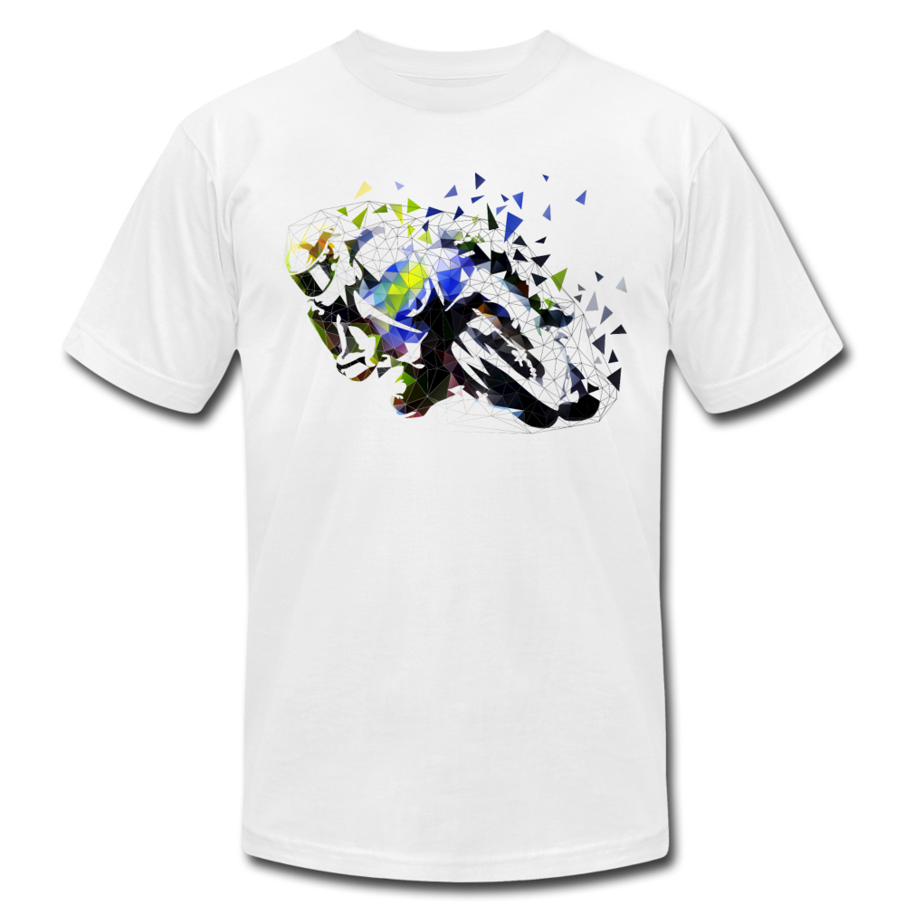 Abstract Motorcycle Biker T-Shirt - white