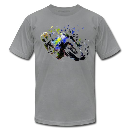 Abstract Motorcycle Biker T-Shirt - slate