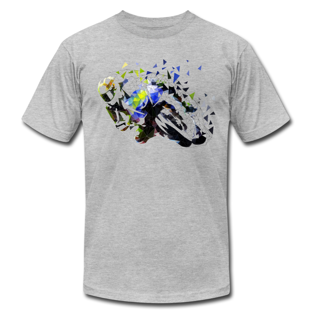 Abstract Motorcycle Biker T-Shirt - heather gray