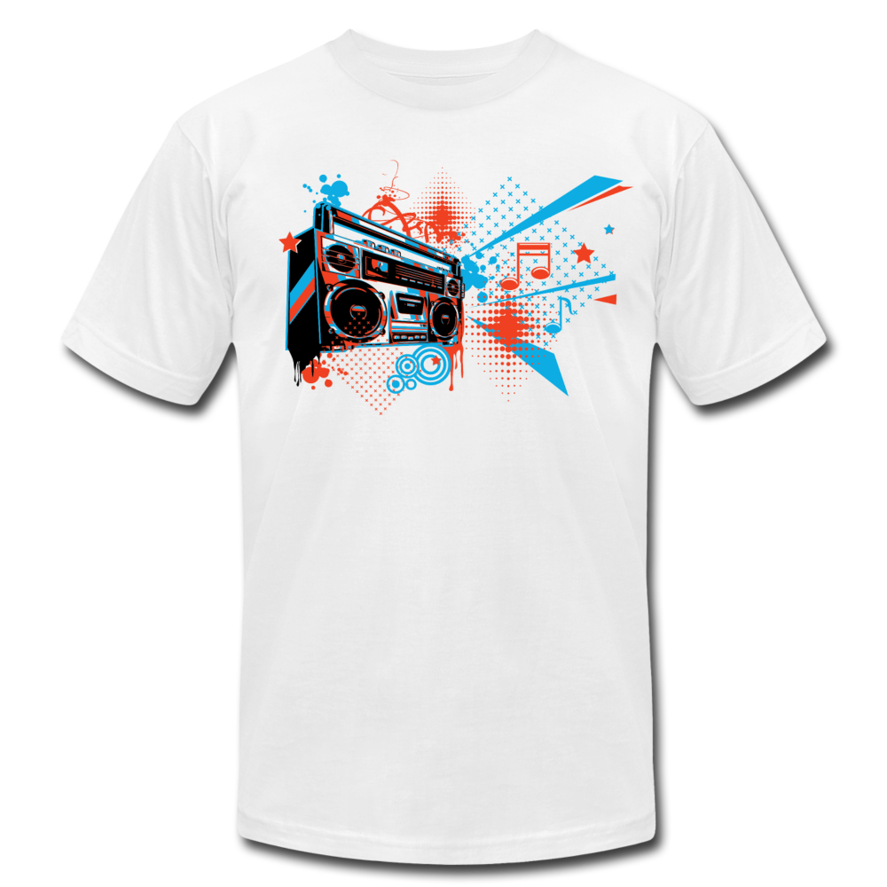 Abstract Boombox T-Shirt - white