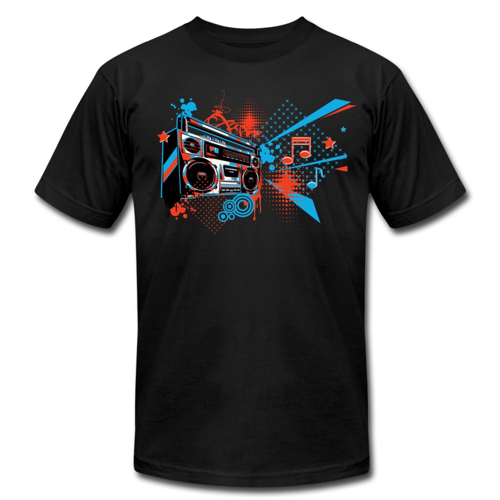 Abstract Boombox T-Shirt - black