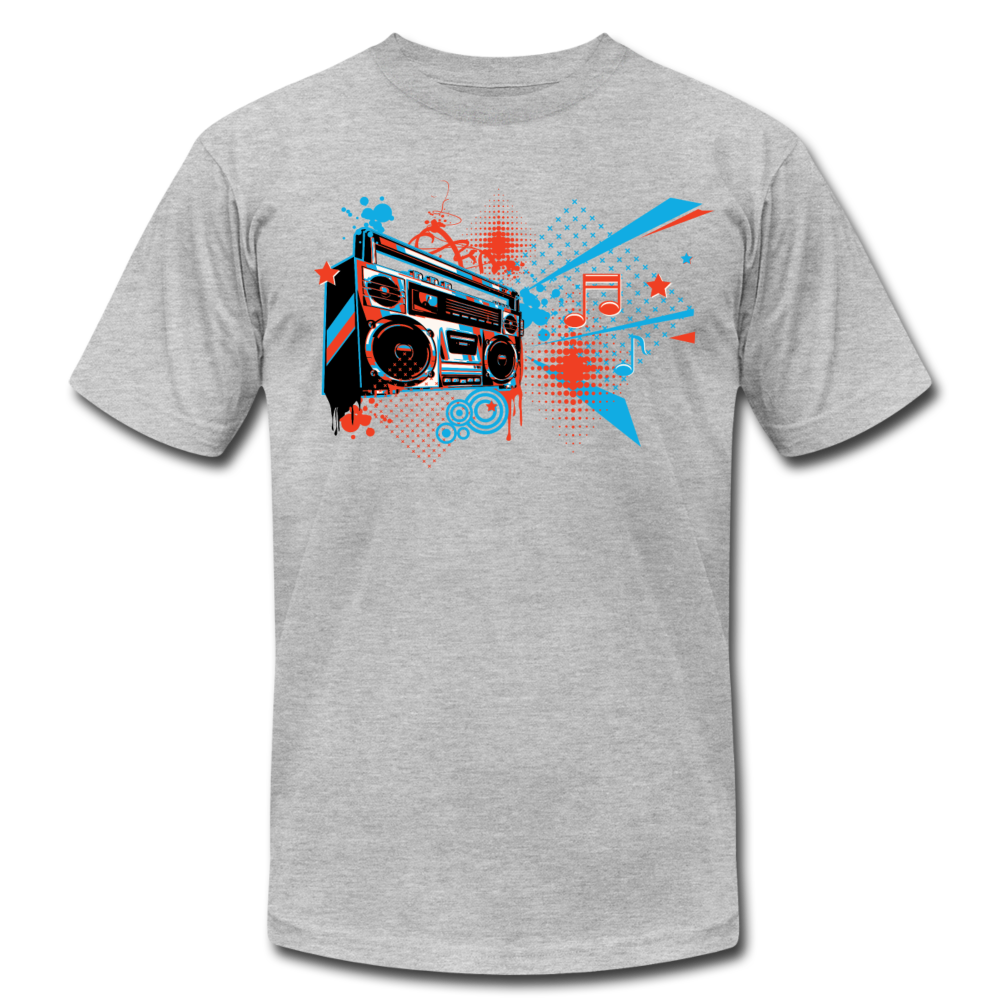 Abstract Boombox T-Shirt - heather gray