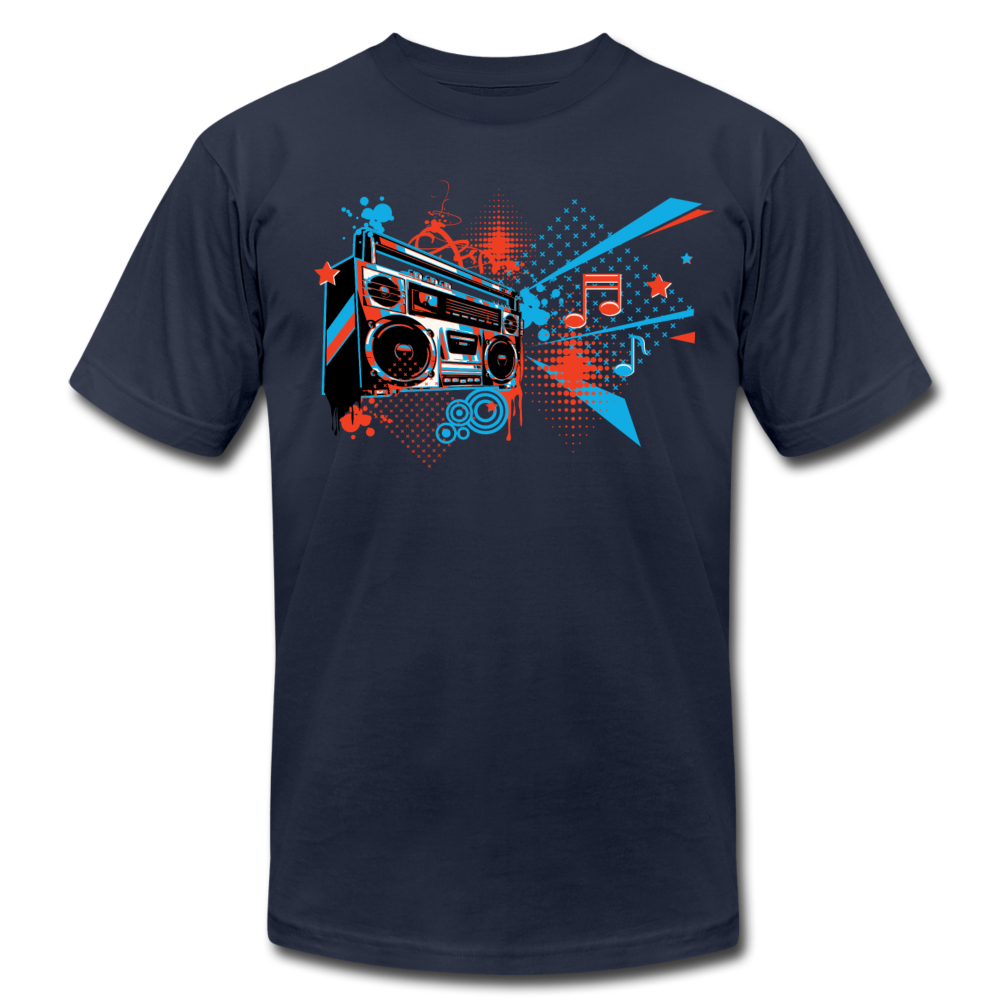 Abstract Boombox T-Shirt - navy