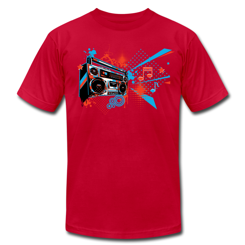 Abstract Boombox T-Shirt - red