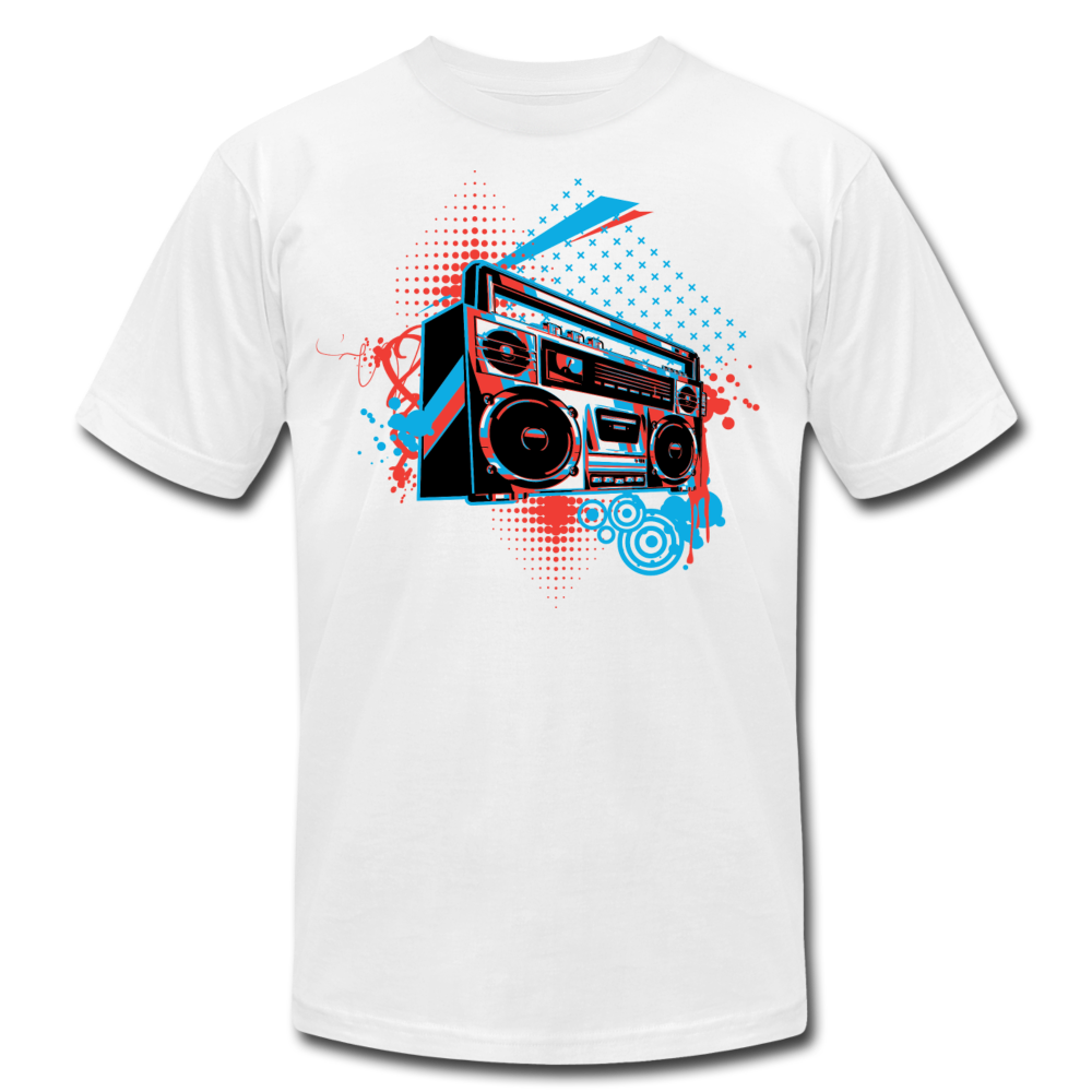 Abstract Boombox T-Shirt - white