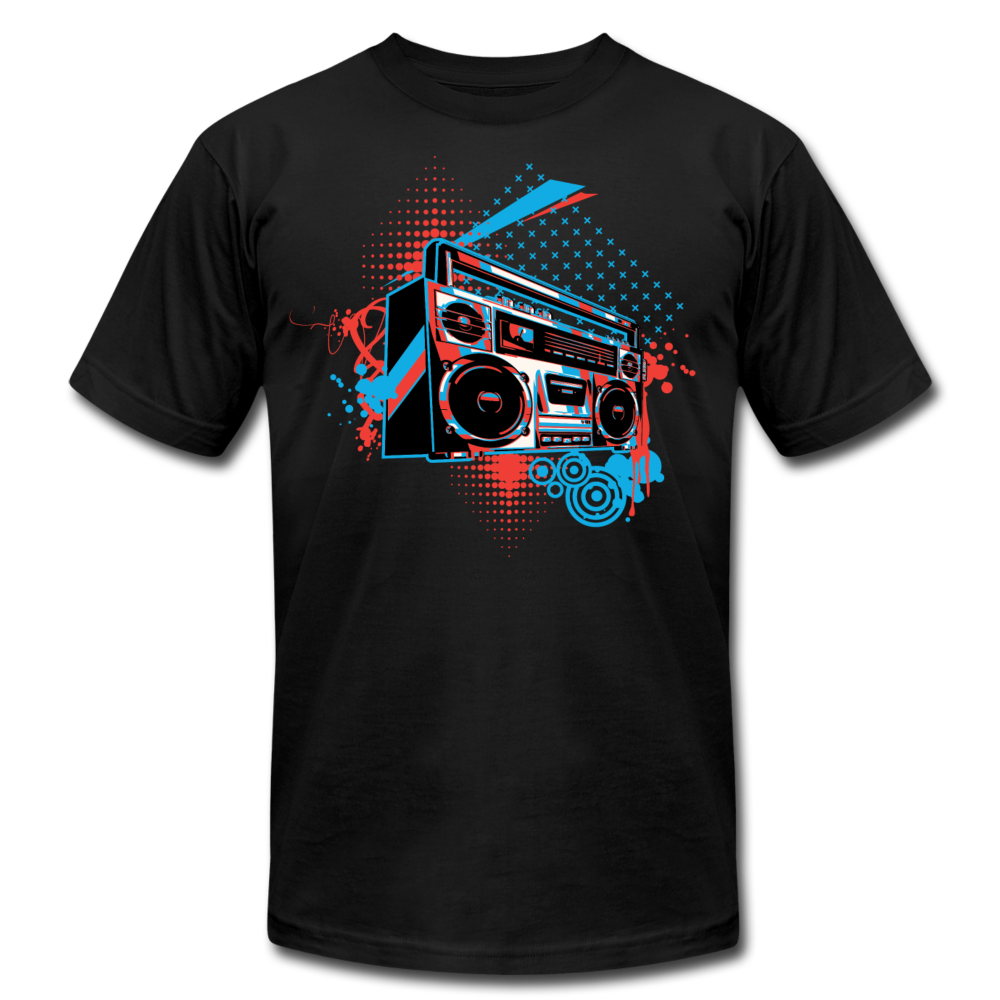 Abstract Boombox T-Shirt - black