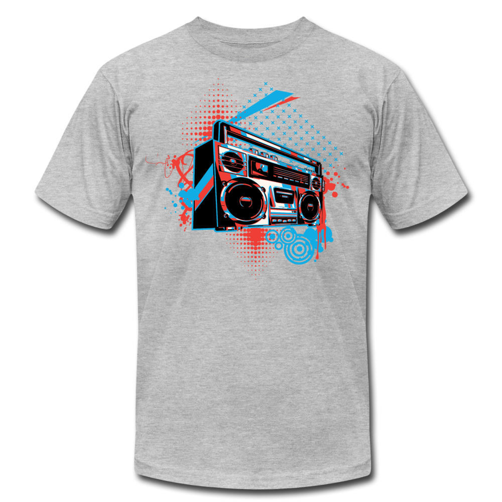 Abstract Boombox T-Shirt - heather gray