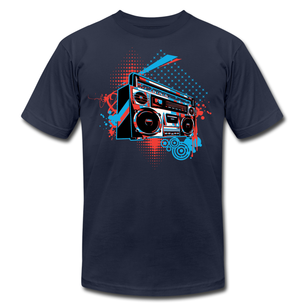 Abstract Boombox T-Shirt - navy