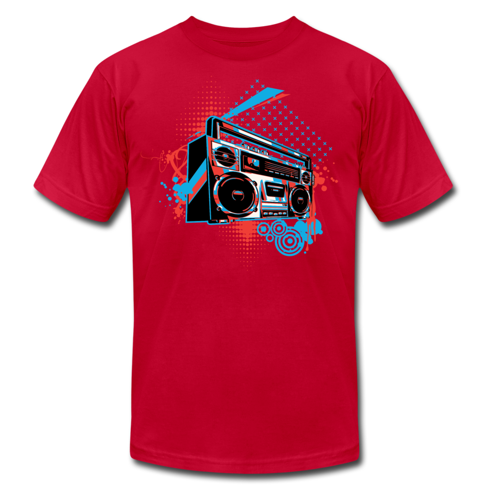 Abstract Boombox T-Shirt - red