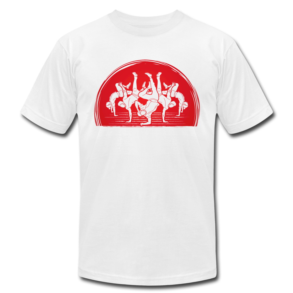 B-Boy Dancers Red Sun T-Shirt - white