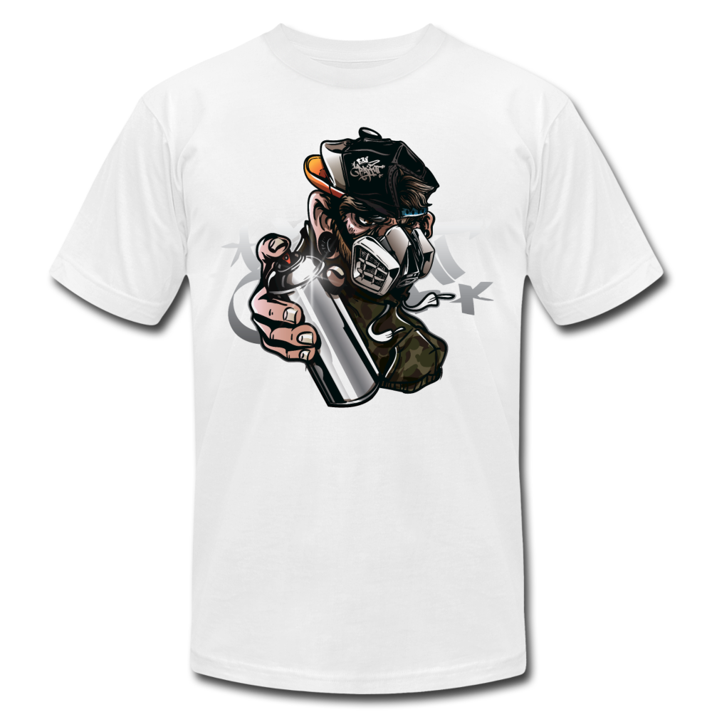 Hip Hop Graffiti Artist Mask T-Shirt - white