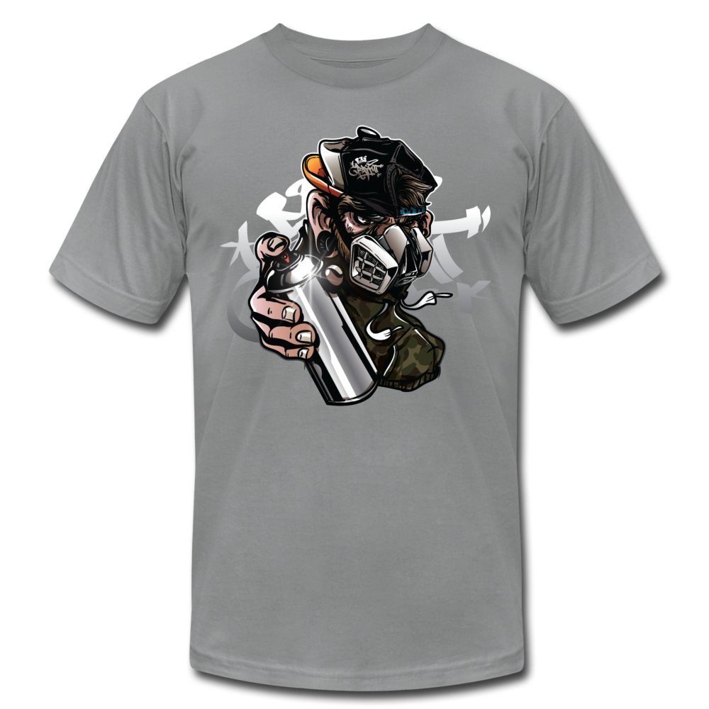 Hip Hop Graffiti Artist Mask T-Shirt - slate