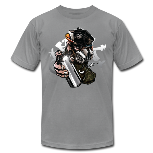 Hip Hop Graffiti Artist Mask T-Shirt - slate