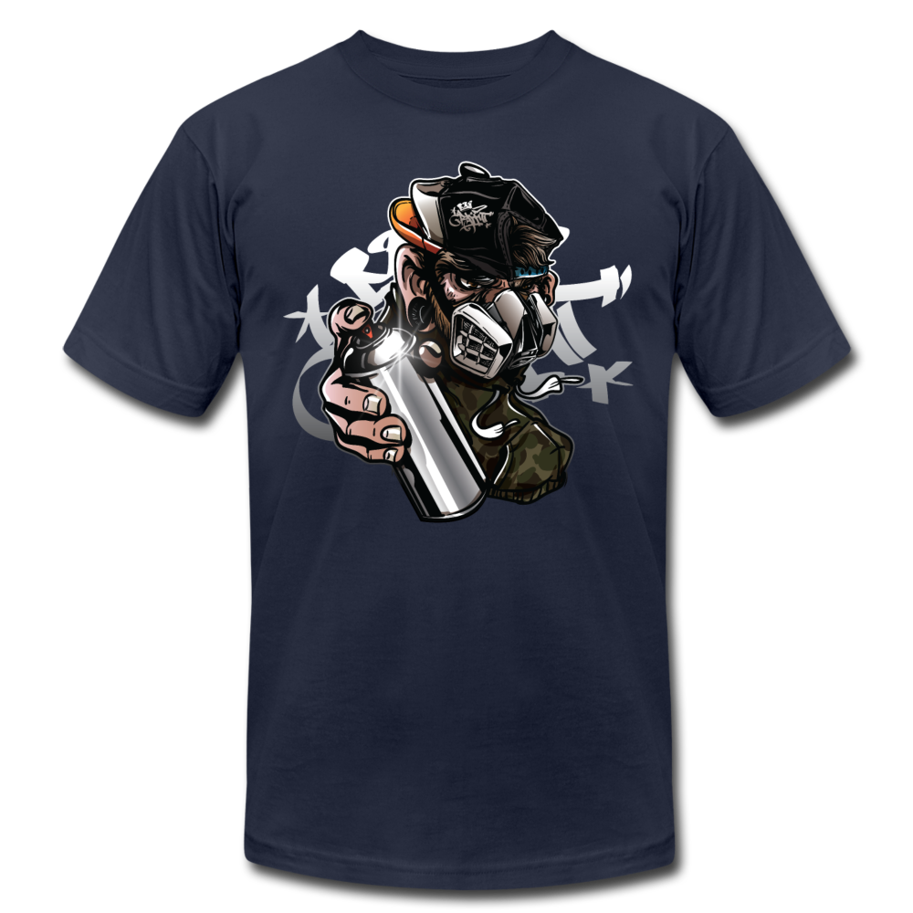 Hip Hop Graffiti Artist Mask T-Shirt - navy