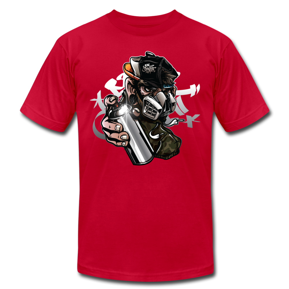 Hip Hop Graffiti Artist Mask T-Shirt - red