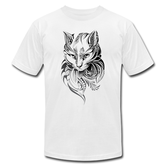 Tribal Maori Cat T-Shirt - white