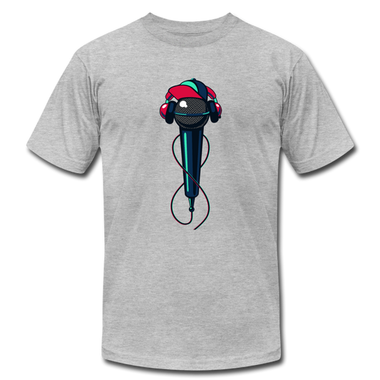 Hip Hop Microphone T-Shirt - heather gray