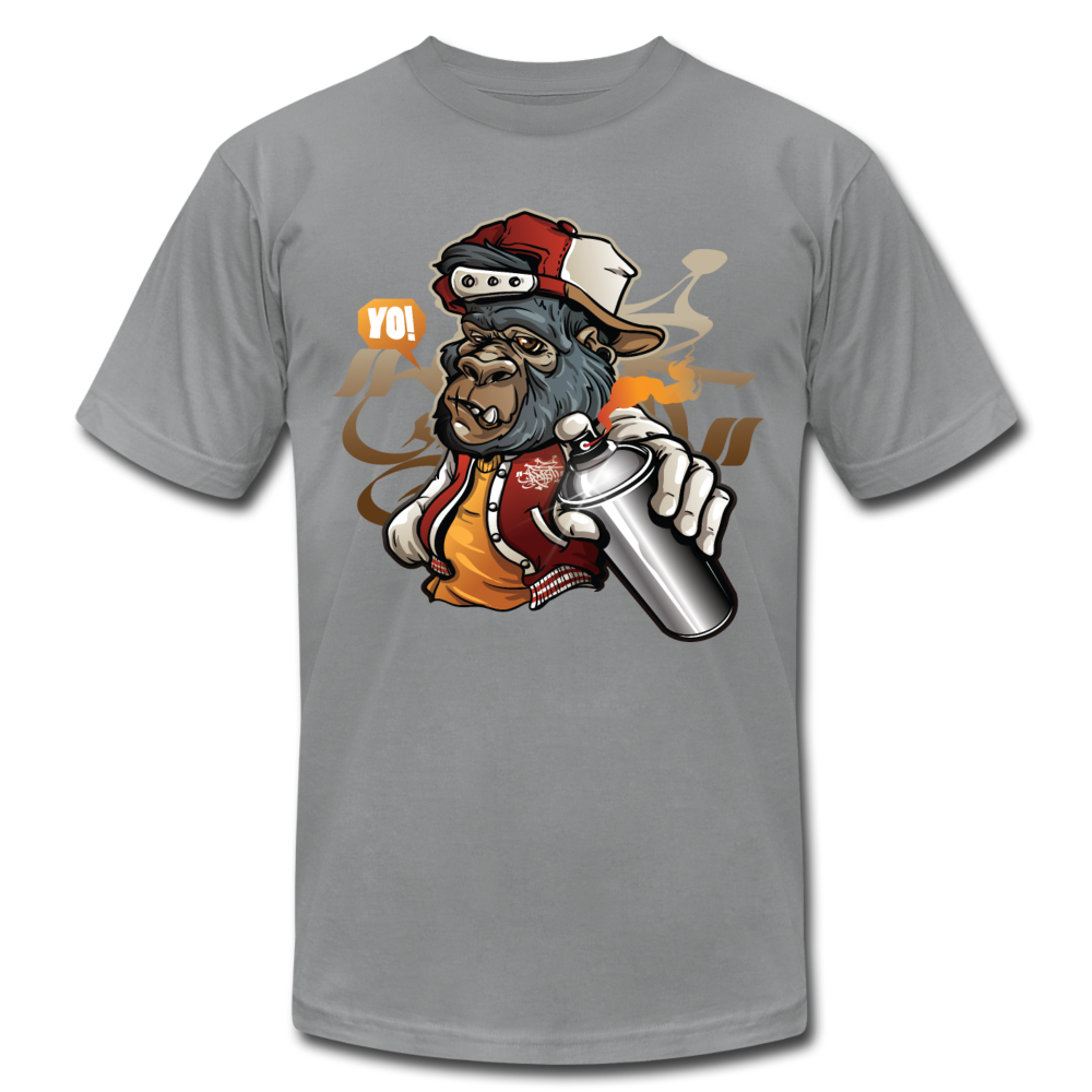 Hip Hop Gorilla Graffiti Artist T-Shirt - slate